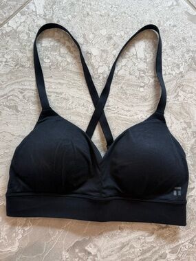 Tommy John Second Skin Triangle Black Bralette, Size XS A-C